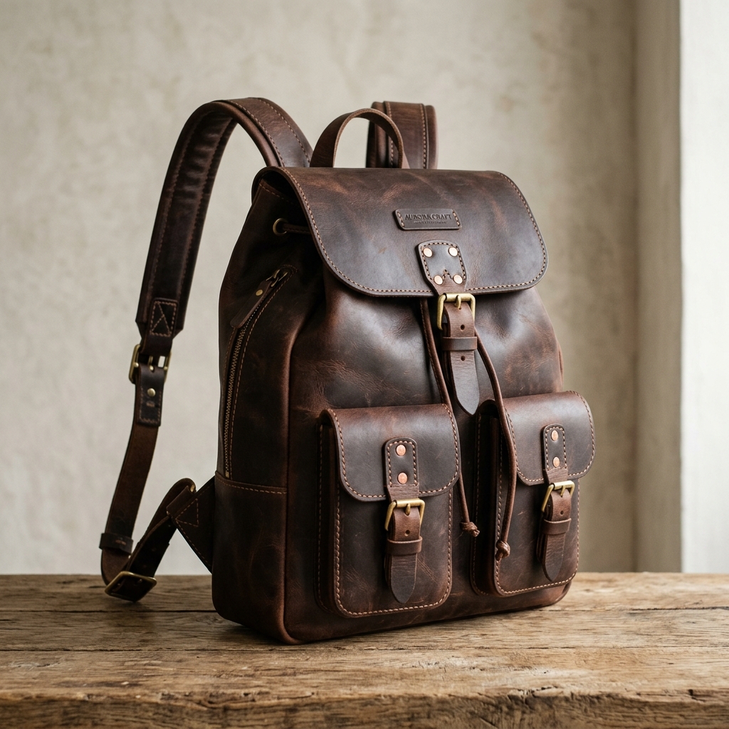 Custom Leather Backpack